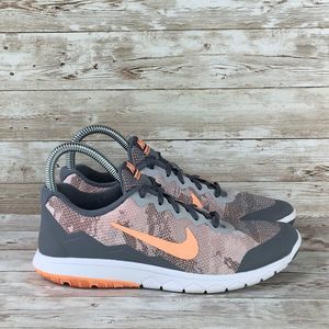 Nike Flex RN 4 Womens 8 Orange Gray